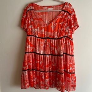 Urban outfitters bright orange baby doll dress
